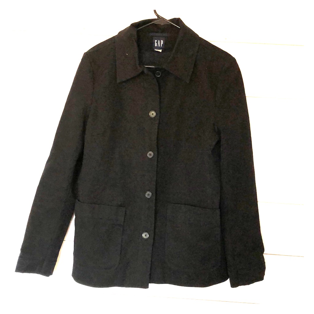 Gap Button Down Black Jacket